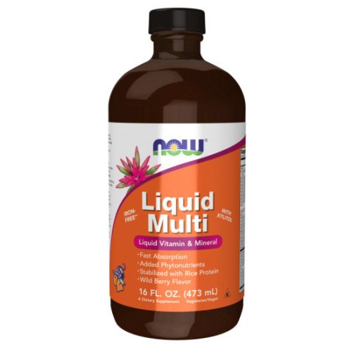 Liquid Multi Wild Berry Folyékony Vegetarian NON-GE 473 ml Now Foods