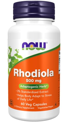 NOW Foods Rhodiola 500 mg  60 Veg Capsules 