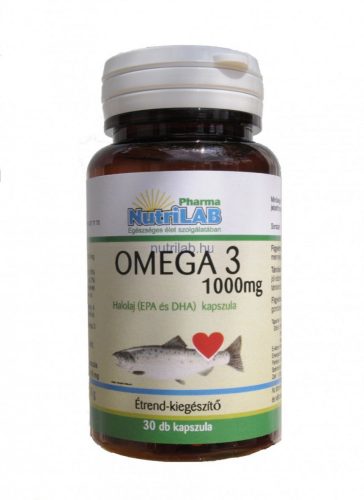 NutriLAB Omega 3 1000 mg halolaj kapszula 30x