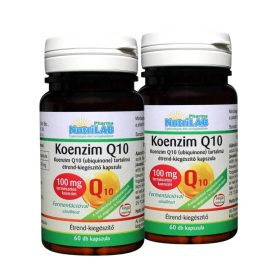   NutriLAB  Koenzim Q10 Ubiquinone  100mg FERMENTÁLT vegán kapszula 2x60 db DUO pack csomagban olcsóbb!