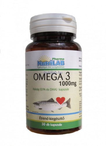 NutriLAB Omega 3 1000 mg halolaj kapszula 30 db