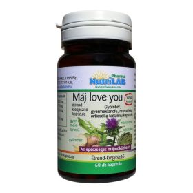   NutriLAB Máj love you  Gyermekláncfű Articsóka Gyömbér Máriatövis kivonat 60 db kapszula 