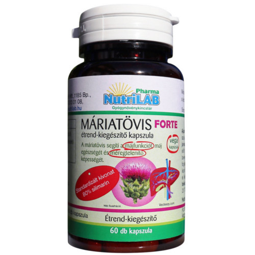 NutriLAB Máriatövis forte 375mg 60 kapszula  Silimarin