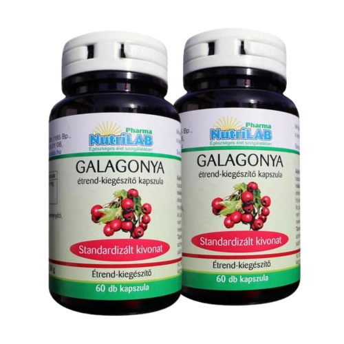 NutriLAB Galagonya Forte 300mg 2x1 doboz, 2x60 kapszula csomagban olcsóbb!