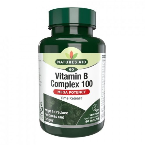 B-vitamin Complex 100mg Mega Potency 60 tabletta  Natures Aid