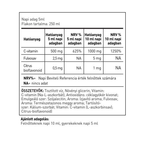 Hymato LipoCell liposzómás C-vitamin meggyes ízben 250 ml