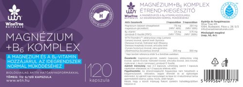 WTN Magnézium + B6 komplex 120 kapszula