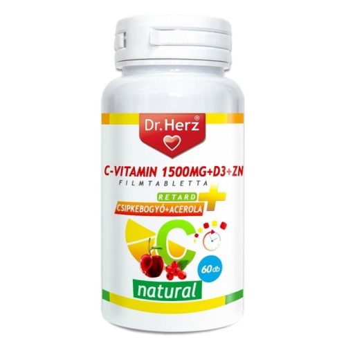 C vitamin 1500+D+Cink 60 tabletta C1500mg Dr Herz