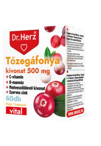 Dr. Herz Tőzegáfonya kivonat 500 mg 60 db kapszula 