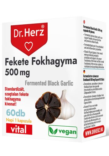 Dr Herz Fekete Fokhagyma 500 mg 60 kapszula