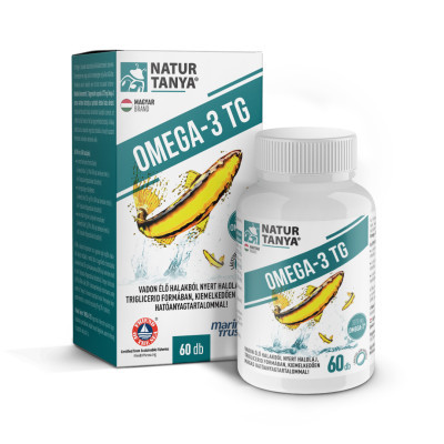 OMEGA-3 TG - Vadvízi halolaj, 3375 mg Omega-3 zsírsav tartalommal, triglicerid formában Natur Tanya®