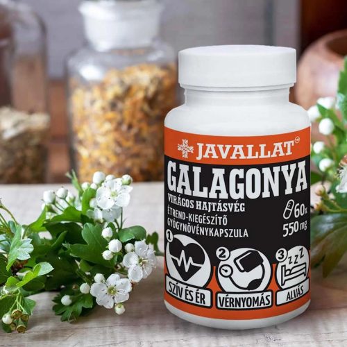 Javallat Galagonya virágos hajtásvég étrend-kiegészítő gyógynövénykapszula - 60 db