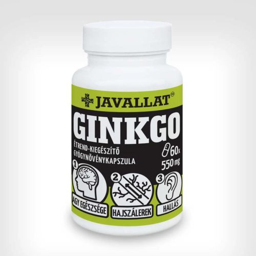 Javallat Ginkgo étrend-kiegészítő gyógynövénykapszula - 60 db