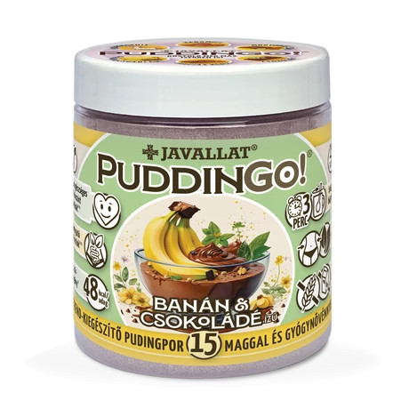 PuddinGo!® Banán és csokoládé ízű étrend-kiegészítő pudingpor