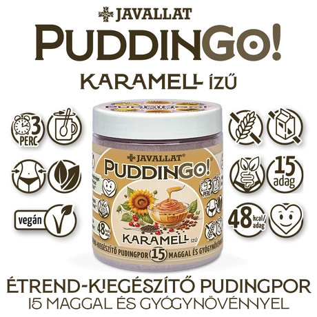 PuddinGo!® Karamell ízű étrend-kiegészítő pudingpor 360g
