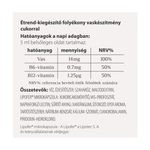 Vitaking VITAFER® liposzómás vas folyadék 120ml Vitaking