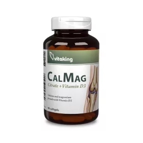 Vitaking CalMag citrát + D3-vitamin 90 lágyzselatin 