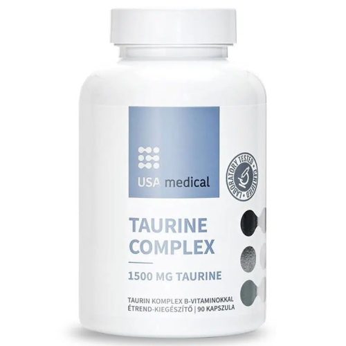USA Medical Taurine Complex 1500 mg B-vitaminokkal 90 kapszula