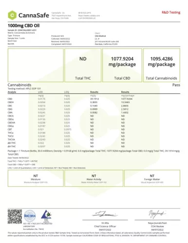USA medical CBD olaj 1000mg 30ml