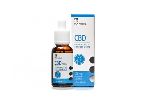USA medical 500 mg CBD olaj állatoknak, kutyáknak és macskáknak (30ml) 