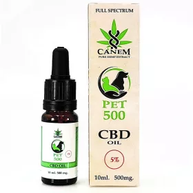  Canem CBD olaj 5% 500mg 10ml Állatoknak (kutyáknak macskáknak)  