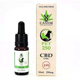   Canem CBD olaj 2.5% 250mg 10ml  Állatoknak (kutyáknak macskáknak) 