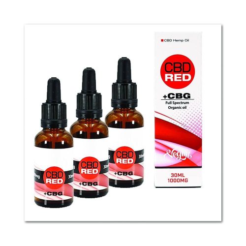 CBD Red  CBD RED Full spectrum CBD+CBG olaj 1000 mg 3x30 ml. TRIO Pack