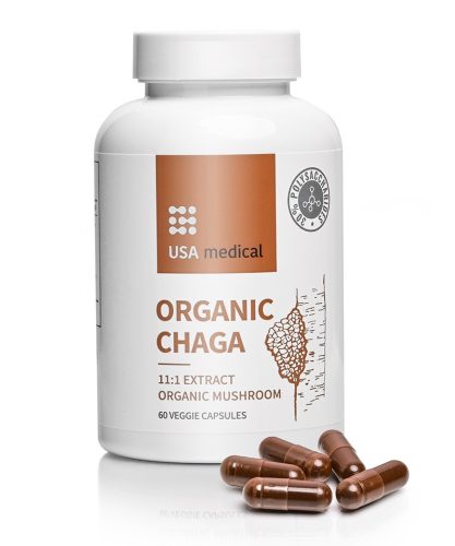 USA Medical Organic CHAGA gomba kivonat 60 kapszula 