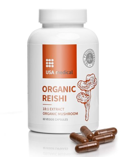 USA Medical Organic REISHI (shitake pecsétviasz)gomba kivonat 60 kapszula 