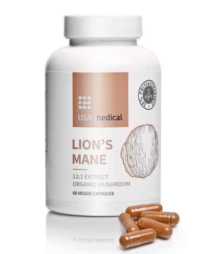 USA Medical Süngomba kivonat Organic LION'S MANE  60 kapszula 