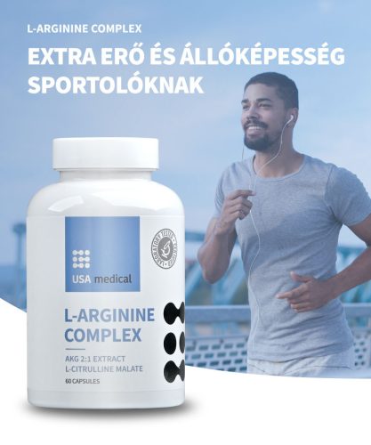 USA medical L-arginine complex - L-arginin és L-citrullin malát kivonat 60 kapszula 