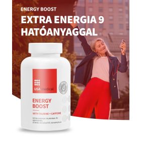   USA Medical Energy Boost taurinnal és koffeinnel kapszula 60 kapszula 