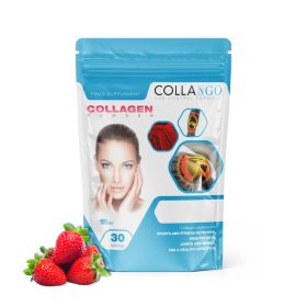 Collango Collagen POWDER kollagén por 330g finom eper ízű