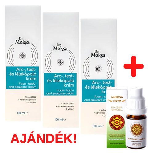 Dr. Moksa krém 3x1 db + ajándék Moksa csepp csomagban olcsóbb!