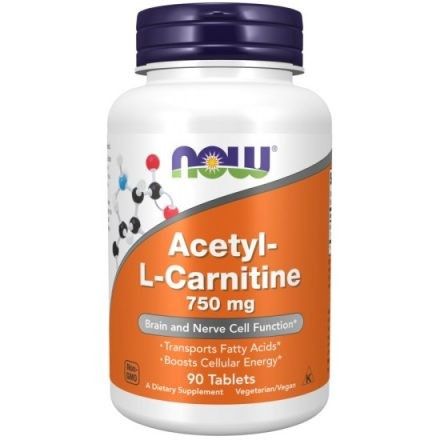 NOW Foods Acetyl-L-Carnitine 750 mg 90 tabletta 