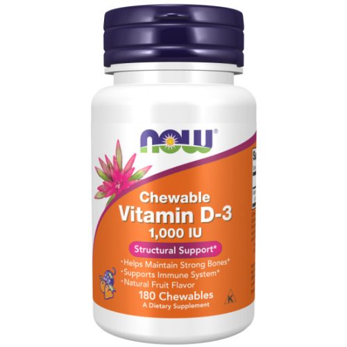 NOW Foods D-3 1000 IU 180 rágótabletta D3 vitamin 