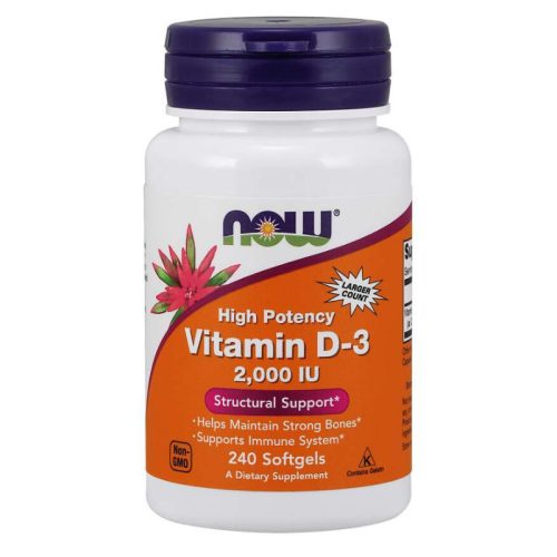 Now Foods D3-vitamin 2000 IU 240 db lágyzselatin kapszula