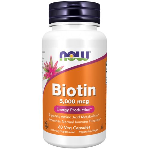 NOW Foods Biotin 5000 mcg 60 Veg kapszula