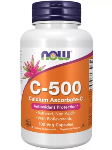 NOW Foods C-500 Ascorbate 100 kapszula, gyomorbarát, bioflavonoidokkal