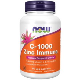 Now Foods C-1000 Zinc Immune 90 Vegkapszula C1000 