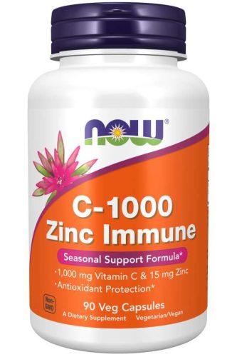 NOW Foods C1000 Zinc Immune 90 Veg Kapszula 