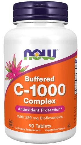 NOW Foods C-vitamin 1000 gyomorkímélő enyhe 90 tabletta 