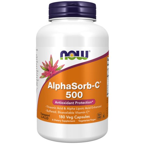 AlphaSorb - C vitamin gyomorkímélő 500 mg 180 veg kapszula Now Foods