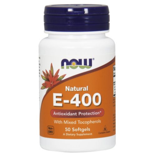 NOW Foods E-vitamin 400 természetes 50 softgels 