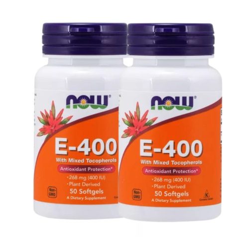 Now Foods E-vitamin 400 természetes  DUO Pack 2x50 db softgels csomagban
