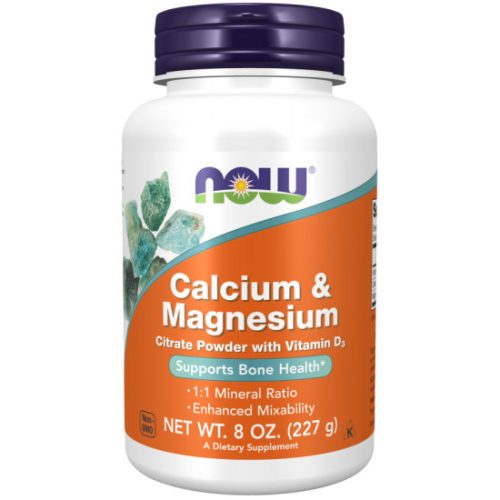 NOW Foods Calcium & Magnesium 227 g citrát por