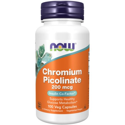 NOW Foods Chromium Picolinate 200 mcg Króm 100 kapszula 