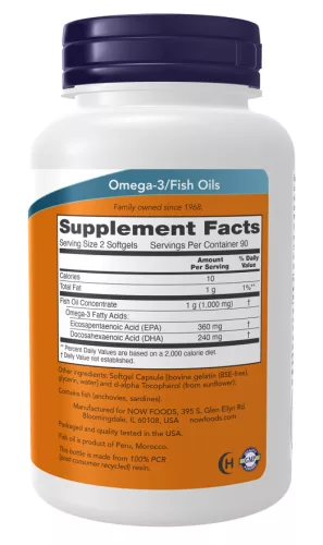 Now Foods Omega 3 Mini Gels 180 softgels Halolaj