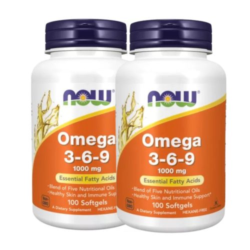 NOW Omega 3-6-9 csomag  DUO Pack 2x100 db lágyzselatin kapszula