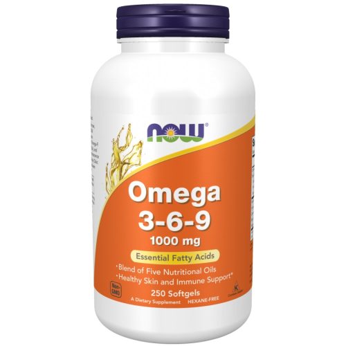 NOW Foods Omega 3-6-9 1000 mg 250 Lágykapszula 